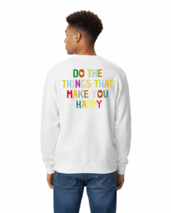 BE HAPPY OFF WHITE